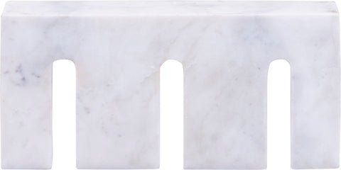 Faye White Genuine Marble Decorative Object, 1 Piece