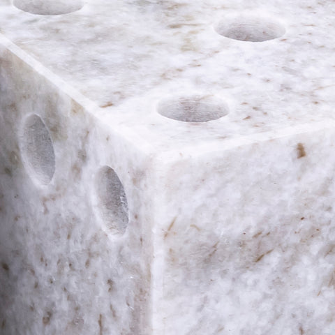 Harper Brown Genuine Marble Decorative Dice, 2-Piece