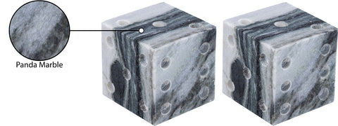 Harper Panda Genuine Marble Decorative Dice, 2-Piece
