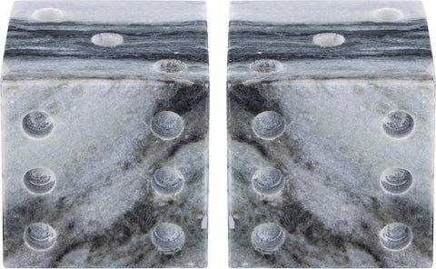 Harper Panda Genuine Marble Decorative Dice, 2-Piece
