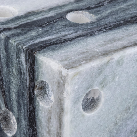 Harper Panda Genuine Marble Decorative Dice, 2-Piece