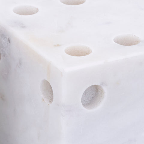Harper White Genuine Marble Decorative Dice, 2-Piece