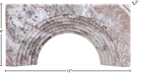Indie Brown Genuine Marble Decorative Object, 1 Piece