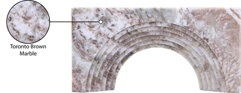 Indie Brown Genuine Marble Decorative Object, 1 Piece