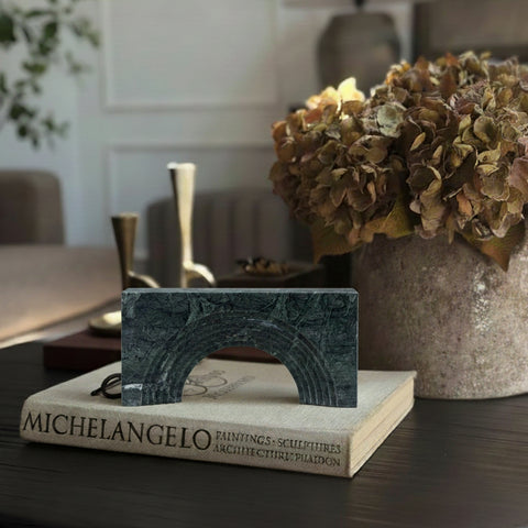 Indie Green Genuine Marble Decorative Object, 1 Piece