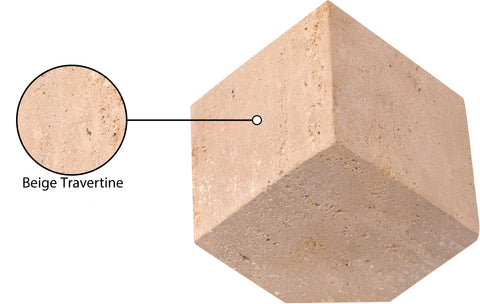 Greer Natural Travertine Decorative Cube, 1 Piece