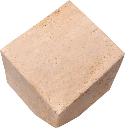 Greer Natural Travertine Decorative Cube, 1 Piece