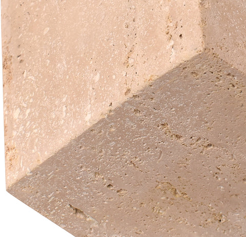 Greer Natural Travertine Decorative Cube, 1 Piece