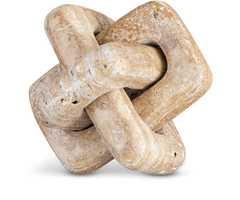 Talia Natural Travertine Decorative Knot, 1 Piece