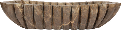 Rowan Brown Genuine Marble Decorative Bowl, 1 Piece