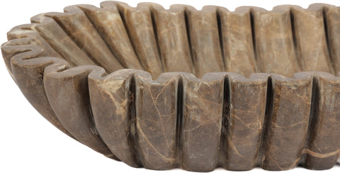 Rowan Brown Genuine Marble Decorative Bowl, 1 Piece