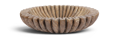 Rowan Brown Genuine Marble Decorative Bowl, 1 Piece (Style 2)