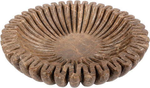 Rowan Brown Genuine Marble Decorative Bowl, 1 Piece (Style 2)