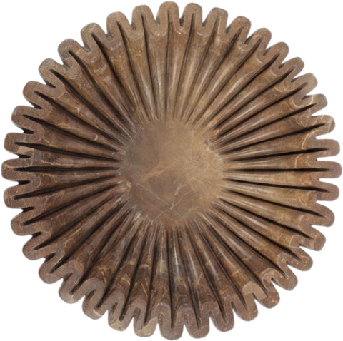 Rowan Brown Genuine Marble Decorative Bowl, 1 Piece (Style 2)