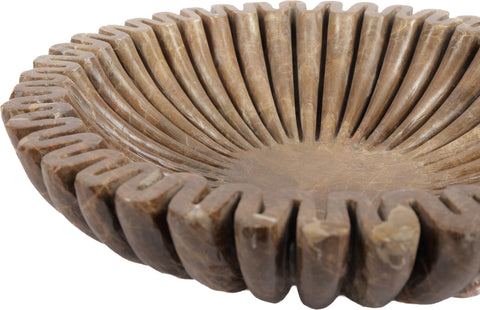 Rowan Brown Genuine Marble Decorative Bowl, 1 Piece (Style 2)