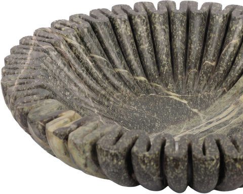 Rowan Green Genuine Marble Decorative Bowl, 1 Piece (Style 2)
