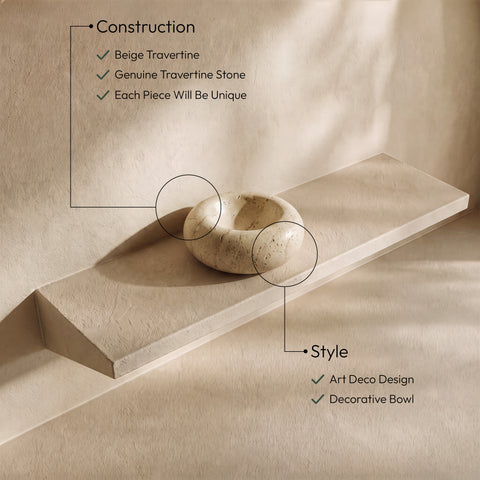 Vale Travertine Travertine Decorative Bowl, 1 Piece