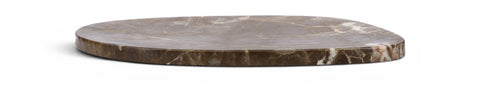Olive Brown Genuine Marble Decorative Tray, 1 Piece