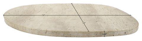 Olive Travertine Travertine Decorative Tray, 1 Piece (Style 2)