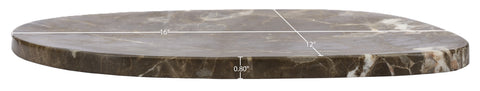 Olive Brown Genuine Marble Decorative Tray, 1 Piece (Style 2)