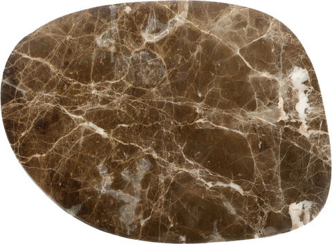 Olive Brown Genuine Marble Decorative Tray, 1 Piece (Style 2)