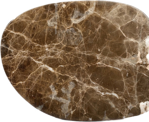 Olive Brown Genuine Marble Decorative Tray, 1 Piece (Style 2)