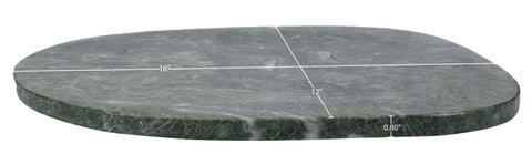 Olive Green Genuine Marble Decorative Tray, 1 Piece (Style 2)