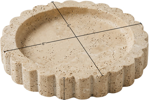 Celine Beige Travertine Tray, 1 Piece