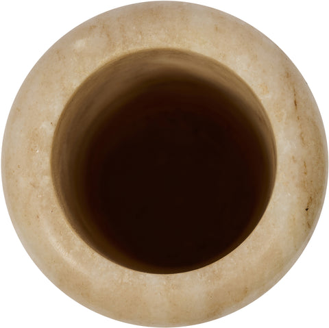 Celine Beige Genuine Marble Vase, 1 Piece