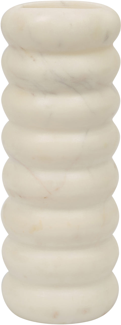 Celine White Genuine Marble Vase, 1 Piece