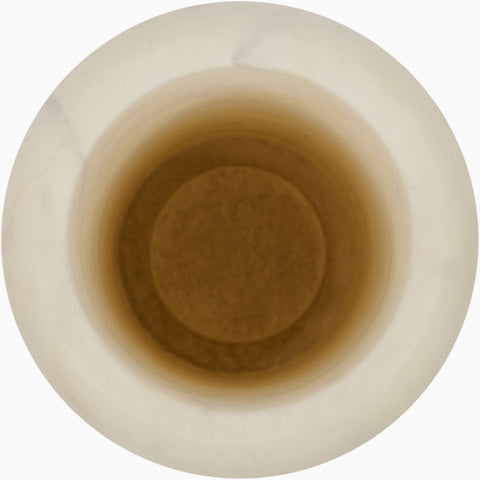 Celine White Genuine Marble Vase, 1 Piece
