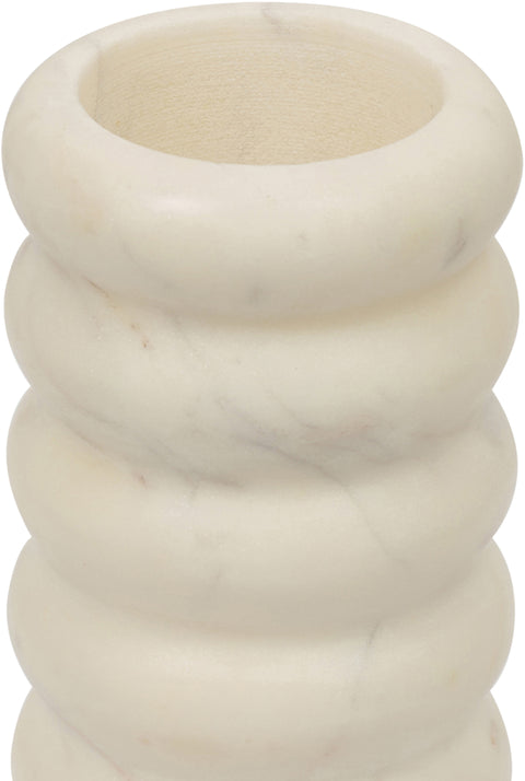 Celine White Genuine Marble Vase, 1 Piece
