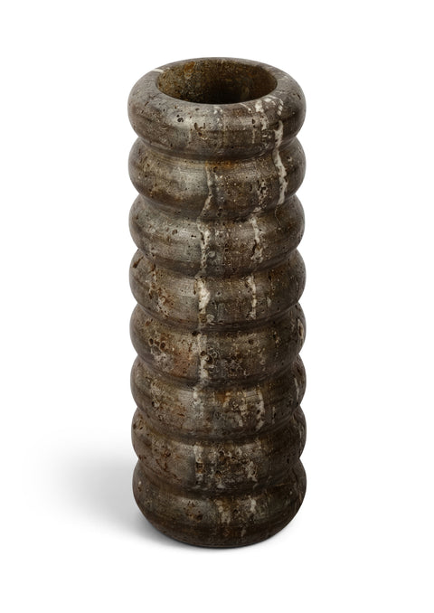Celine Grey Travertine Vase, 1 Piece