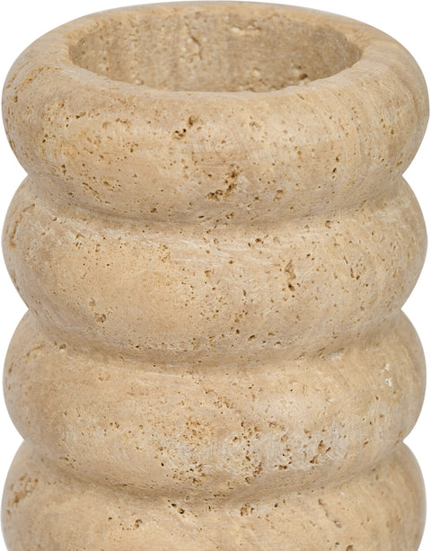 Celine Beige Travertine Vase, 1 Piece