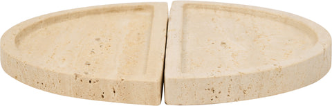 Kellan Beige Travertine Tray, 1 Piece