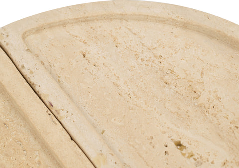 Kellan Beige Travertine Tray, 1 Piece
