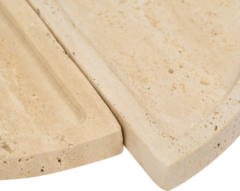 Kellan Beige Travertine Tray, 1 Piece
