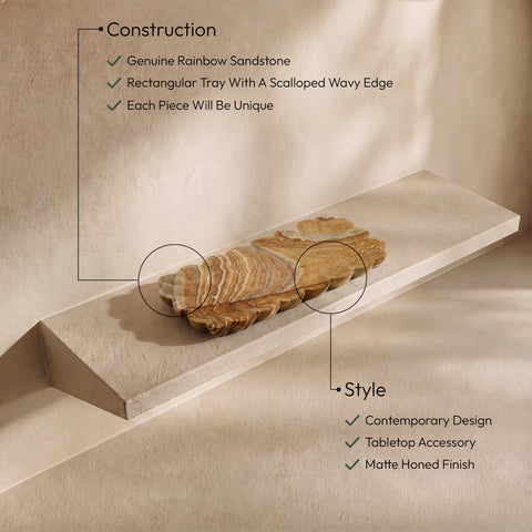 Monroe Rainbow Sandstone Tray, 1 Piece