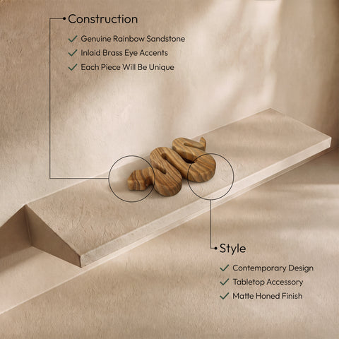 Elara Rainbow Sandstone Tabletop Object, 1 Piece
