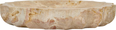 Bellamy Beige Genuine Marble Bowl, 1 Piece