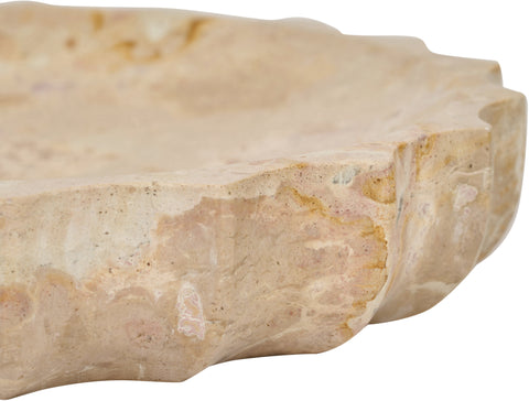 Bellamy Beige Genuine Marble Bowl, 1 Piece