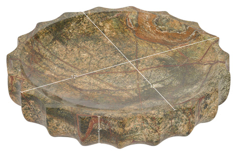 Bellamy Green Genuine Marble Bowl, 1 Piece