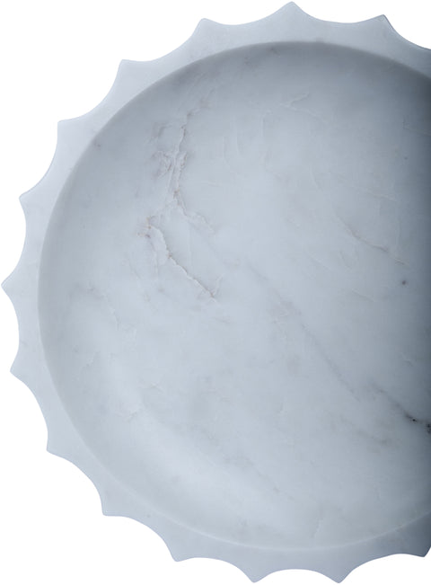 Bellamy White Genuine Marble Bowl, 1 Piece
