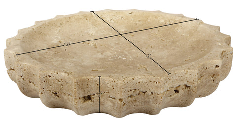 Bellamy Beige Travertine Bowl, 1 Piece