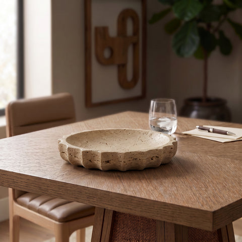 Bellamy Beige Travertine Bowl, 1 Piece