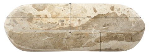 Sage Beige Genuine Marble Tray, 1 Piece