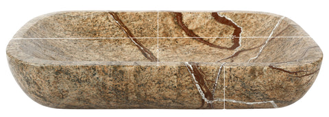Sage Brown Genuine Marble Tray, 1 Piece