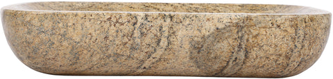 Sage Brown Genuine Marble Tray, 1 Piece