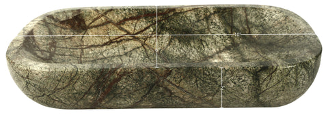 Sage Green Genuine Marble Tray, 1 Piece