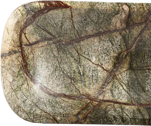 Sage Green Genuine Marble Tray, 1 Piece